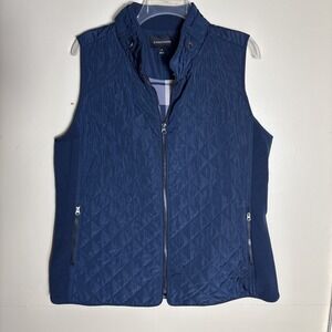 41 Hawthorn Quilted Vest Mens Size XL Lined Zips Pockets WGW30311 Navy